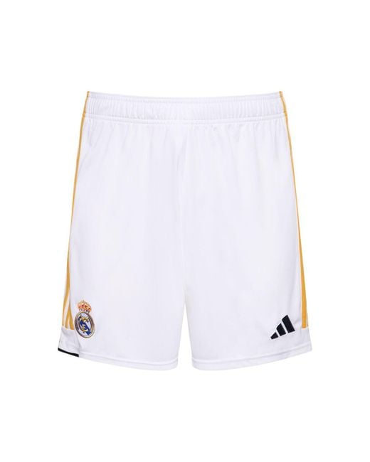 Adidas Originals White Real Madrid Shorts for men