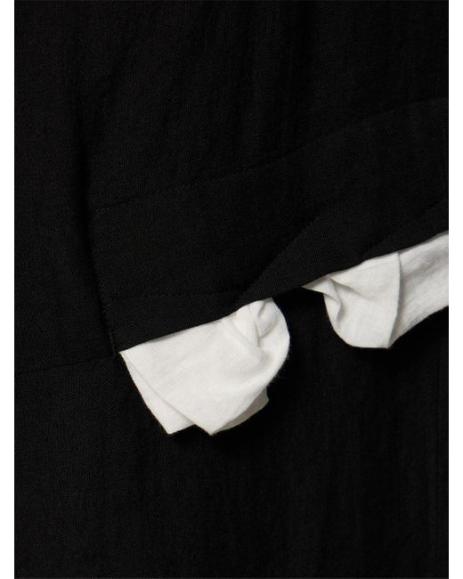 Yohji Yamamoto Leinenhose "a-deco" in Black für Herren