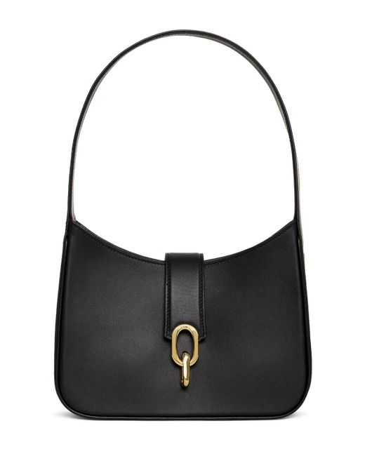 Anine Bing Black Cleo Smooth Leather Shoulder Bag