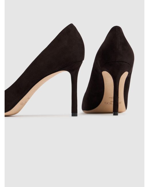 Jimmy Choo Romy スエードパンプス 85mm ブラック | Lyst