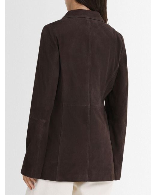 Rohe Black Damen Blazer Aus Wildleder