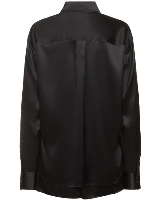 Alexander Wang Black Button Up Long Sleeve Silk Romper