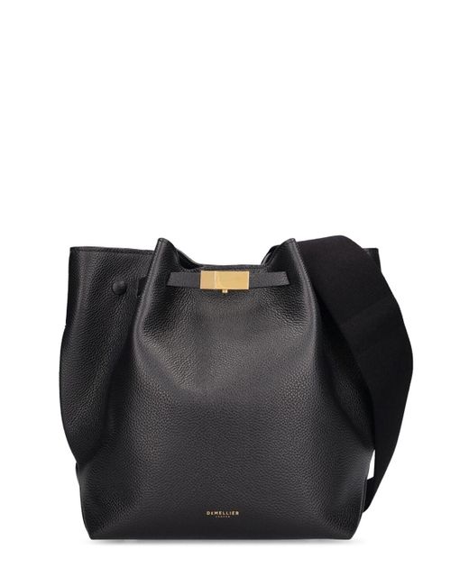 DeMellier London Black Handtasche Aus Narbleder "new York Bucket"