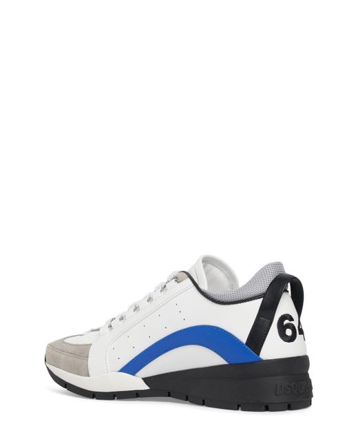DSquared² Green Logo Leather Sneakers for men
