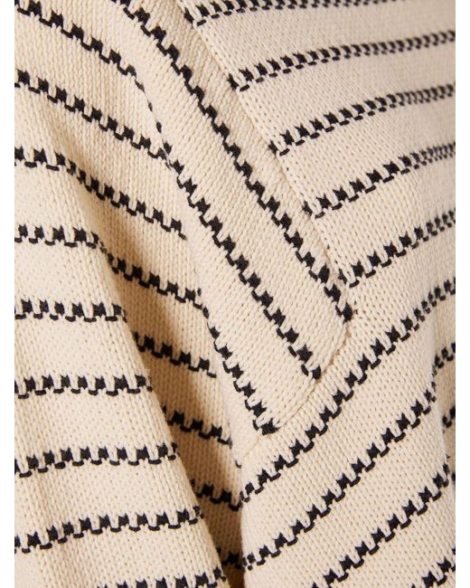 Suéter de punto de algodón con rayas Weekend by Maxmara de color Natural