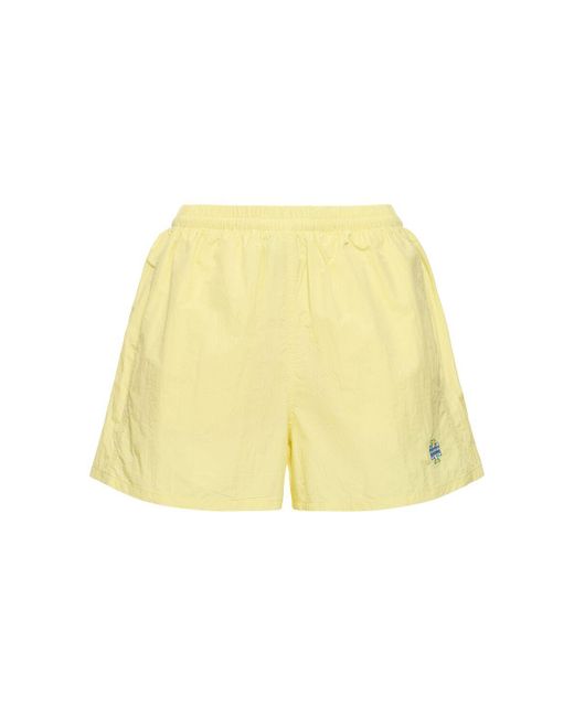 Tory Sport Yellow Nylon Camp Shorts