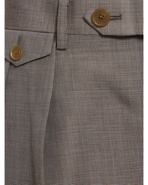 Auralee Gray Tropical Wool & Mohair Pants