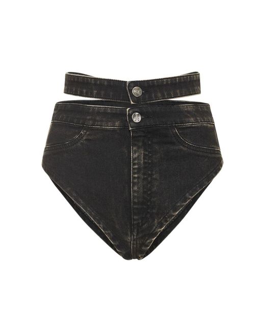 Labakihah Jeans For Women Women Bandage Button Cut Off Low Waist Denim Jeans  Shorts Mini Hot Pants Jean Shorts Black - Walmart.com