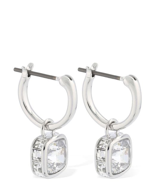 Swarovski White Stilla Mini Hoop Earrings