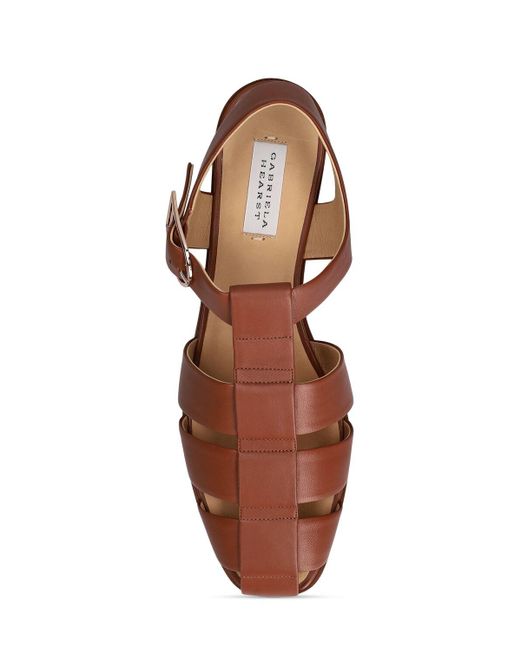 Gabriela Hearst Brown 10mm Hohe Leder-sandalen "lynn"