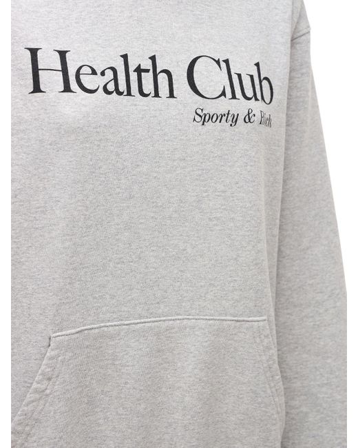 Sporty & Rich Health Club Sweatshirt Hoodie in Grey (Gray) Lyst