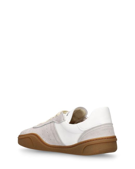 Acne White Bars Low Top Sneakers for men