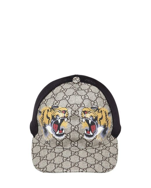 Cappello In Tessuto ""gg"" Stampa Tigre" di Gucci da Uomo | Lyst