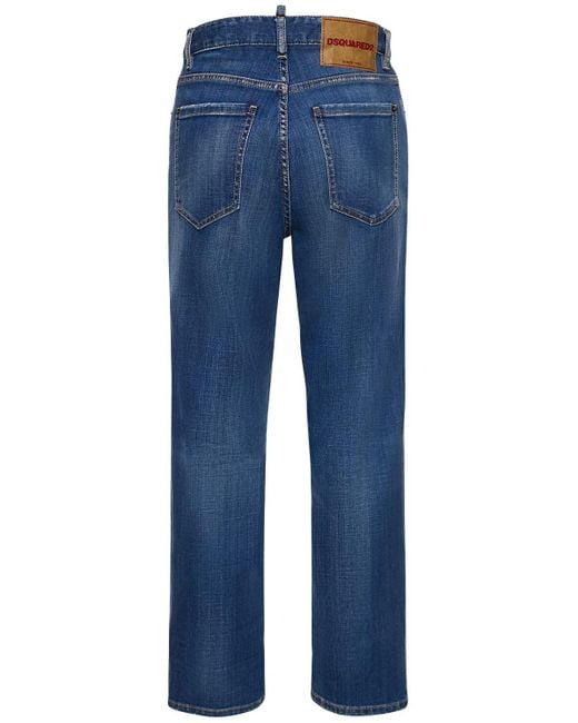 Jeans de denim con cintura alta DSquared² de color Blue
