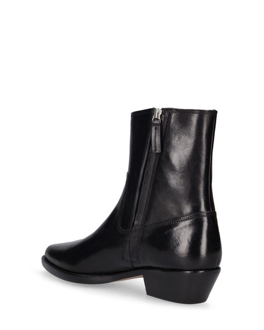 Isabel Marant Black Okuni Leather Chelsea Boots for men