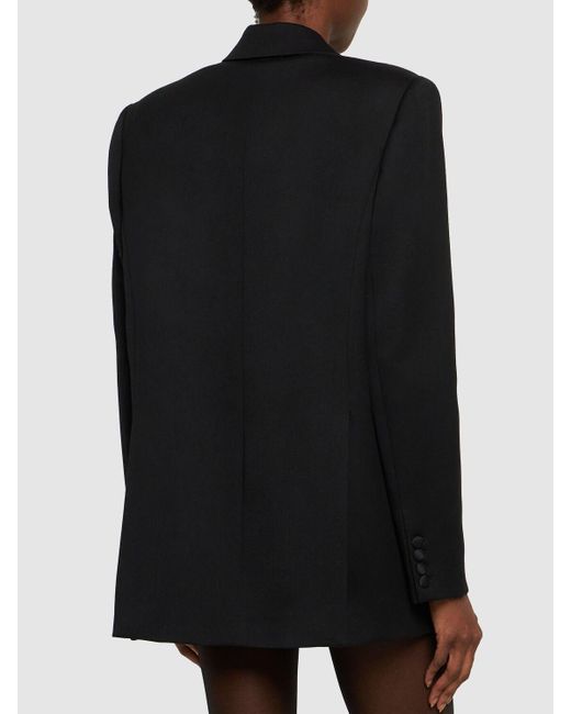 Veste en crêpe de laine à boutonnage simple Magda Butrym en coloris Black
