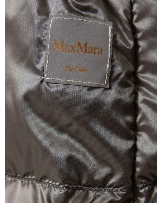 Gilet reversibile josft trapuntato / cappuccio di Max Mara in Gray