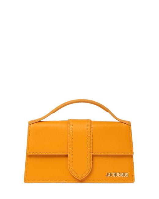 Jacquemus Orange Le Grand Bambino Smooth Leather Bag