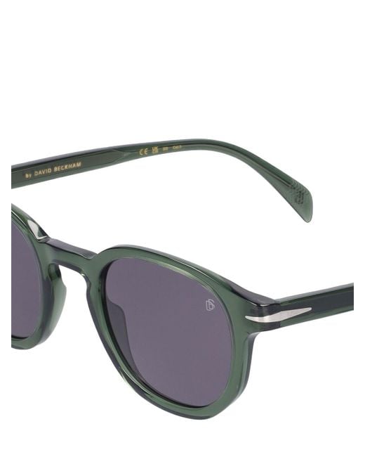 David Beckham Gray Db Round Acetate Sunglasses for men
