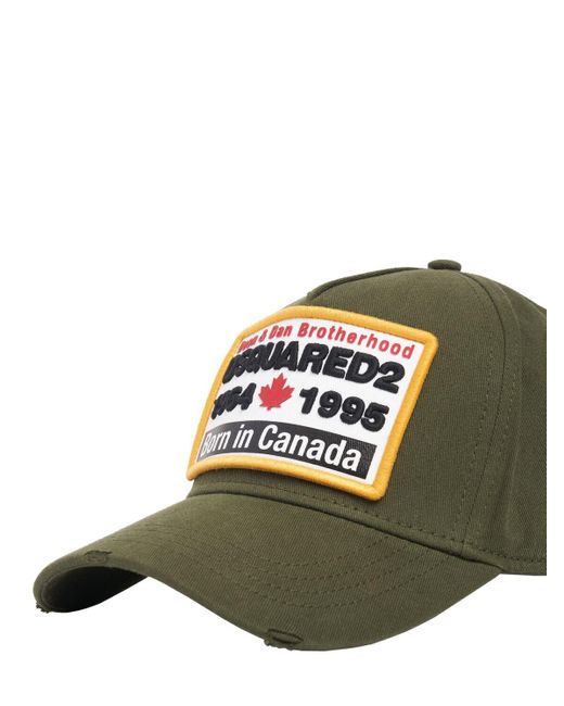 Cappello baseball con logo di DSquared² in Green da Uomo