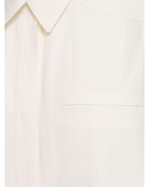 Camicia moheli in viscosa e lino di Loulou Studio in White