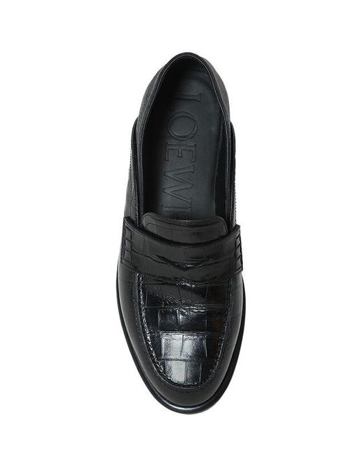 loewe croc loafers