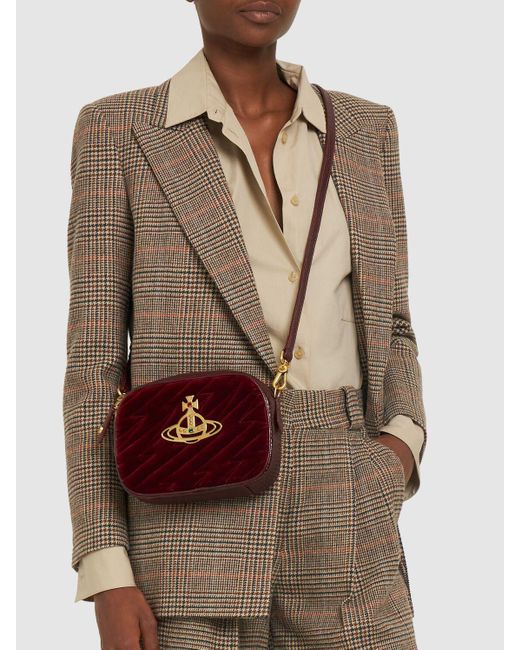 Vivienne Westwood Anna Velvet Camera Bag in Purple Lyst