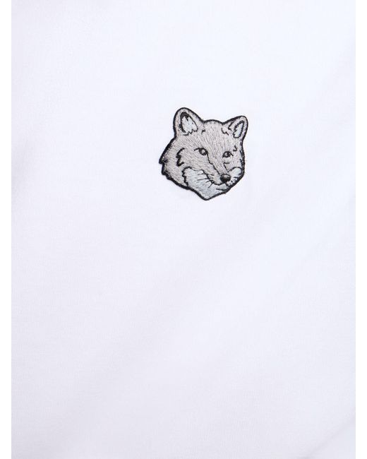 Maison Kitsuné White Bold Fox Head Patch Comfort T-shirt for men