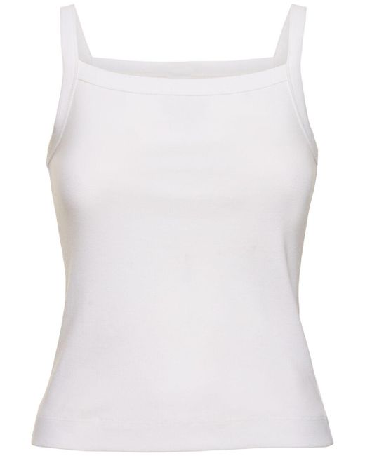 Flore Flore White Tanktop Aus Bio-baumwolljersey