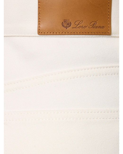 Jeans rectos de denim Loro Piana de color White