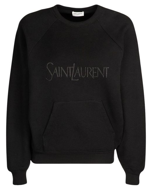 Saint Laurent サンローラン ラグランスウェットシャツ Black