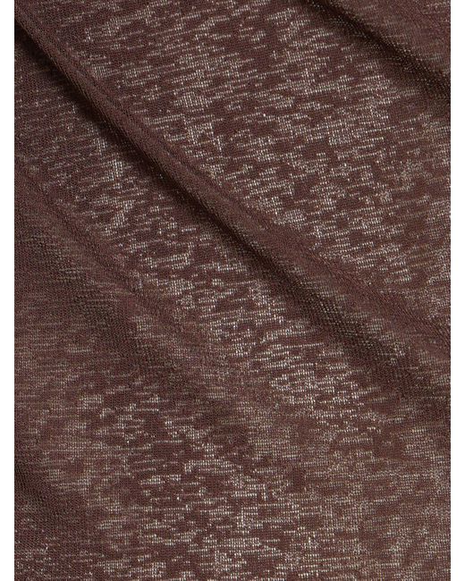 Top de malla de jersey Nanushka de color Brown