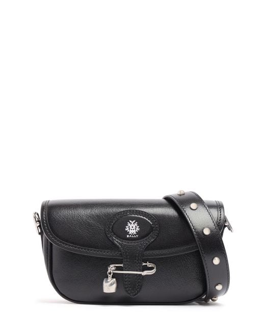 Bally Black Damen Schultertasche Aus Leder „Sw Beckett“