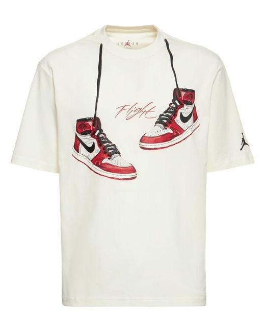 Nike Graphic-print T-shirt in Natural for Men | Lyst UK