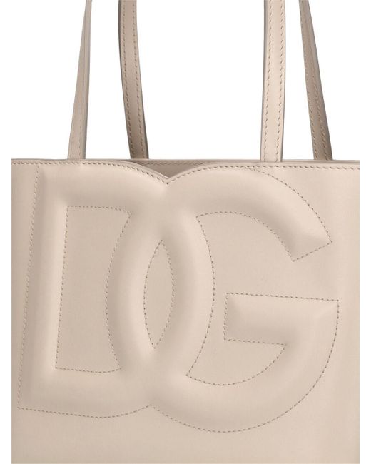 Petit sac cabas en cuir à logo dg Dolce & Gabbana en coloris Natural