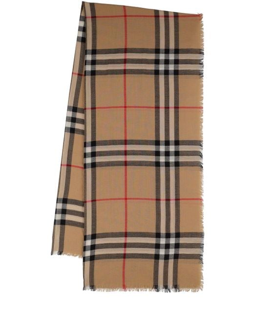Burberry Multicolor Wollschal Mit Giant Check-karos