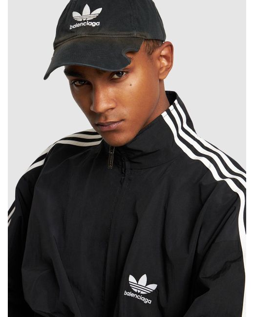 Balenciaga Black Adidas Cotton Cap for men