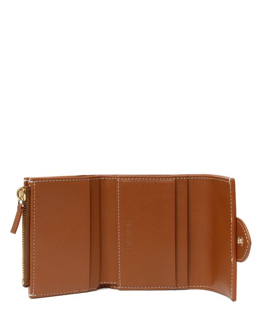 Jacquemus Brown Le Compact Bambino Leather Wallet