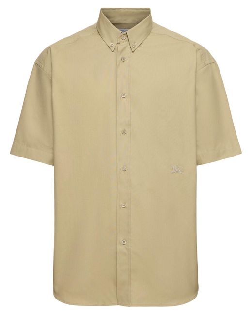 Burberry Natural Logo Cotton Short Sleeve Shirt for men