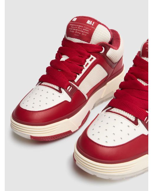 Amiri Red Ma-1 Panelled Sneakers for men