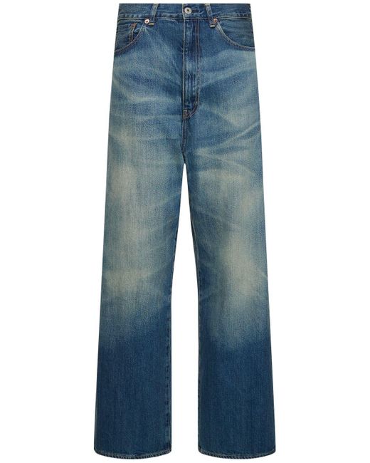 Junya Watanabe Blue Cotton Selvedge Denim Wide Jeans