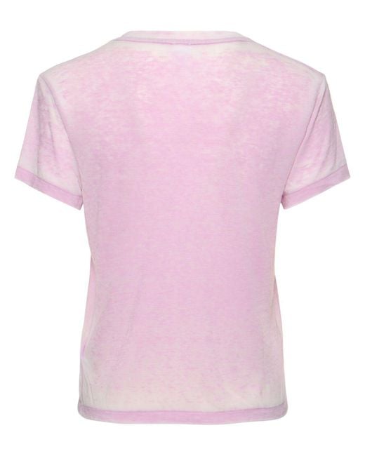 Re/done コットンブレンドジャージーtシャツ Pink