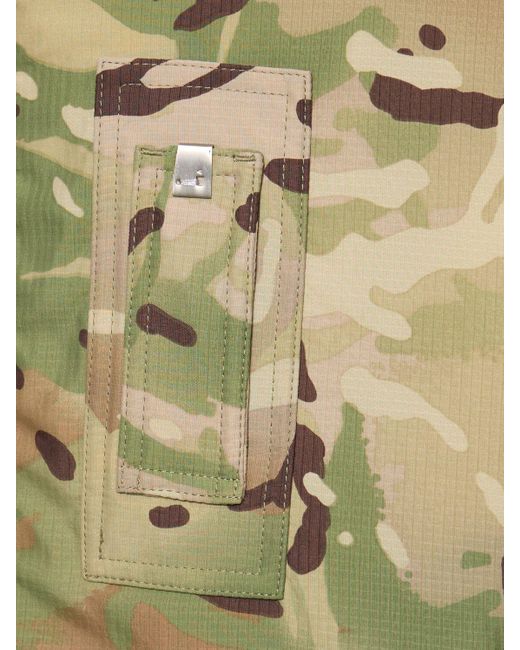 1017 ALYX 9SM Green Camo Print Nylon Bomber Jacket for men