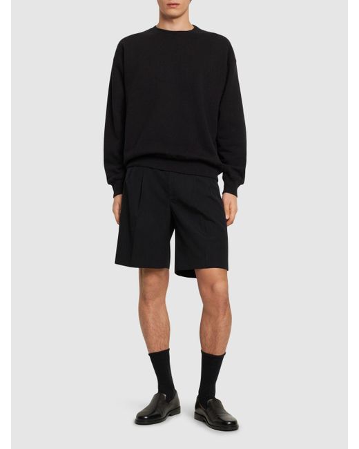 Sweat-shirt en maille de coton Auralee pour homme en coloris Black