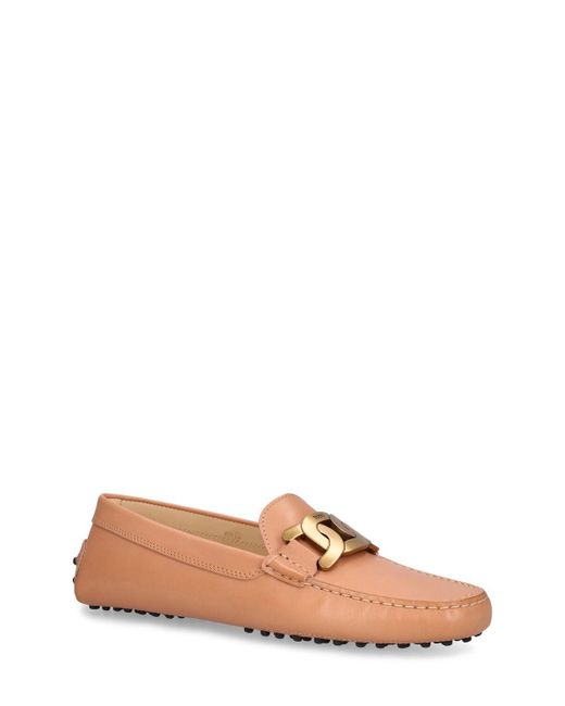 Tod's Brown Gommini Leather Loafers