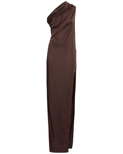 Rick Owens Purple Athena Washed Charmeuse Long Dress
