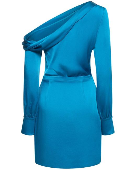 Jonathan Simkhai Blue Cameron Core Classic Satin Mini Dress