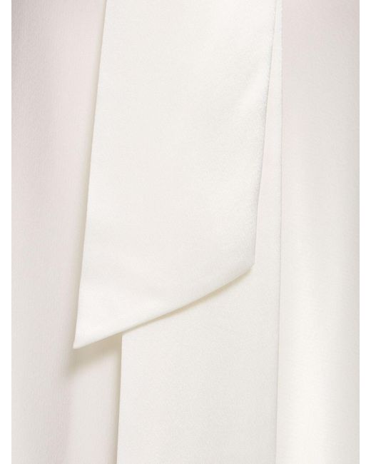 Robe longue en satin pandora Galvan en coloris White