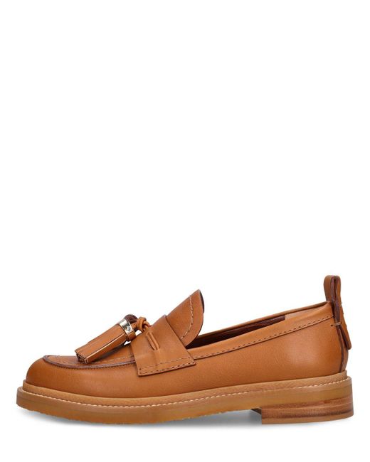 See By Chloé Brown 25Mm Skye Leather Loafers