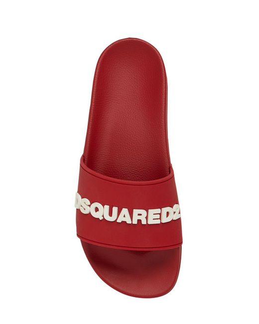 DSquared² Sandalen Aus Gummi Mit Logo in Red für Herren